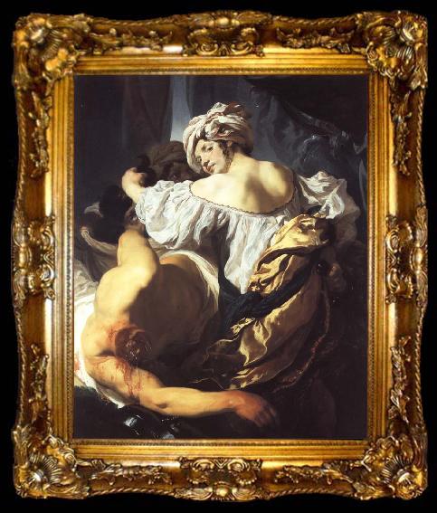 framed  LISS, Johann Judith in the Ten of Holofernes, ta009-2